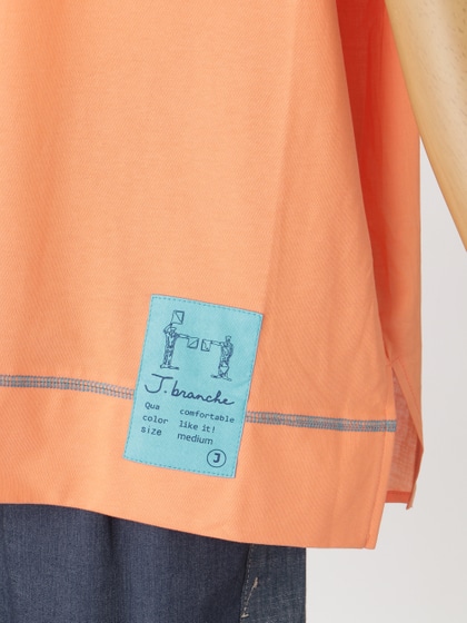 異素材Tシャツ 詳細画像 オレンジ 5