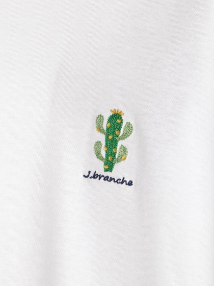 cactus刺繍　Tシャツ 詳細画像 ホワイト 2