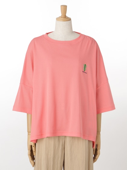 cactus刺繍　Tシャツ 詳細画像 ピンク 1