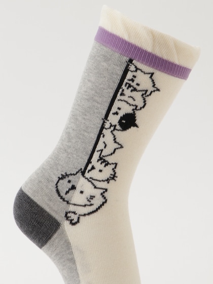 socks pilaネコ 詳細画像 グレー 2