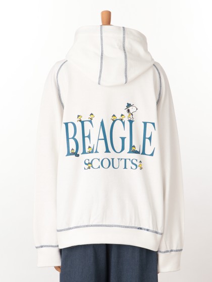 【スヌーピー】裏毛パーカー Beagle Scouts【センソユニコ限定】 詳細画像 ホワイト 2