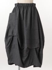 ウール混平織　スカート