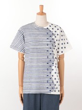 stripe＆dot T-shirt